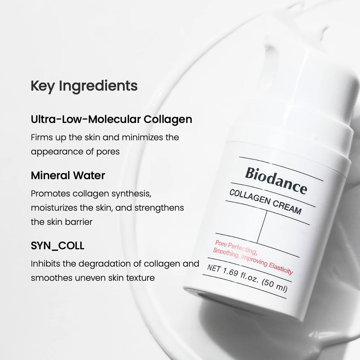 Biodance Collagen Cream – Firming & Hydrating Korean Skincare Moisturizer for Anti-Aging and Wrinkle Care. Key Ingredients
