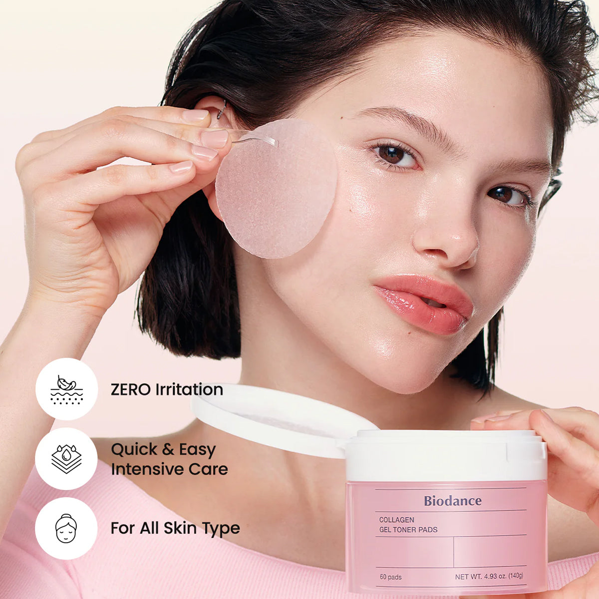 Biodance Collagen Gel Toner Pad | Anti-Aging Korean Skincare with Collagen and Peptides for Firming and Hydration. Usage