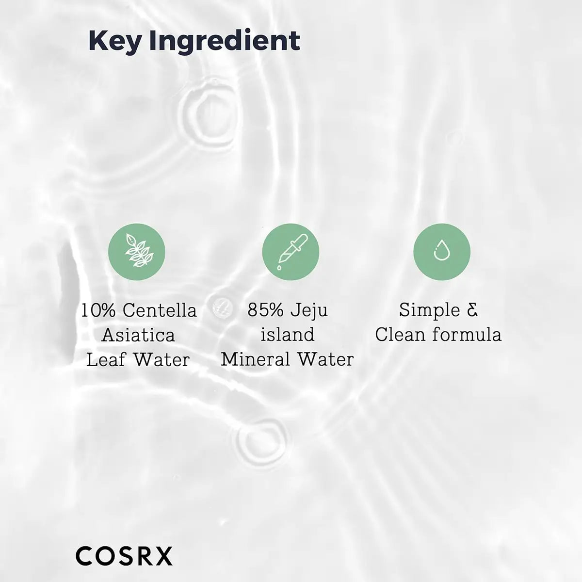 COSRX product with key ingredient details on a white background