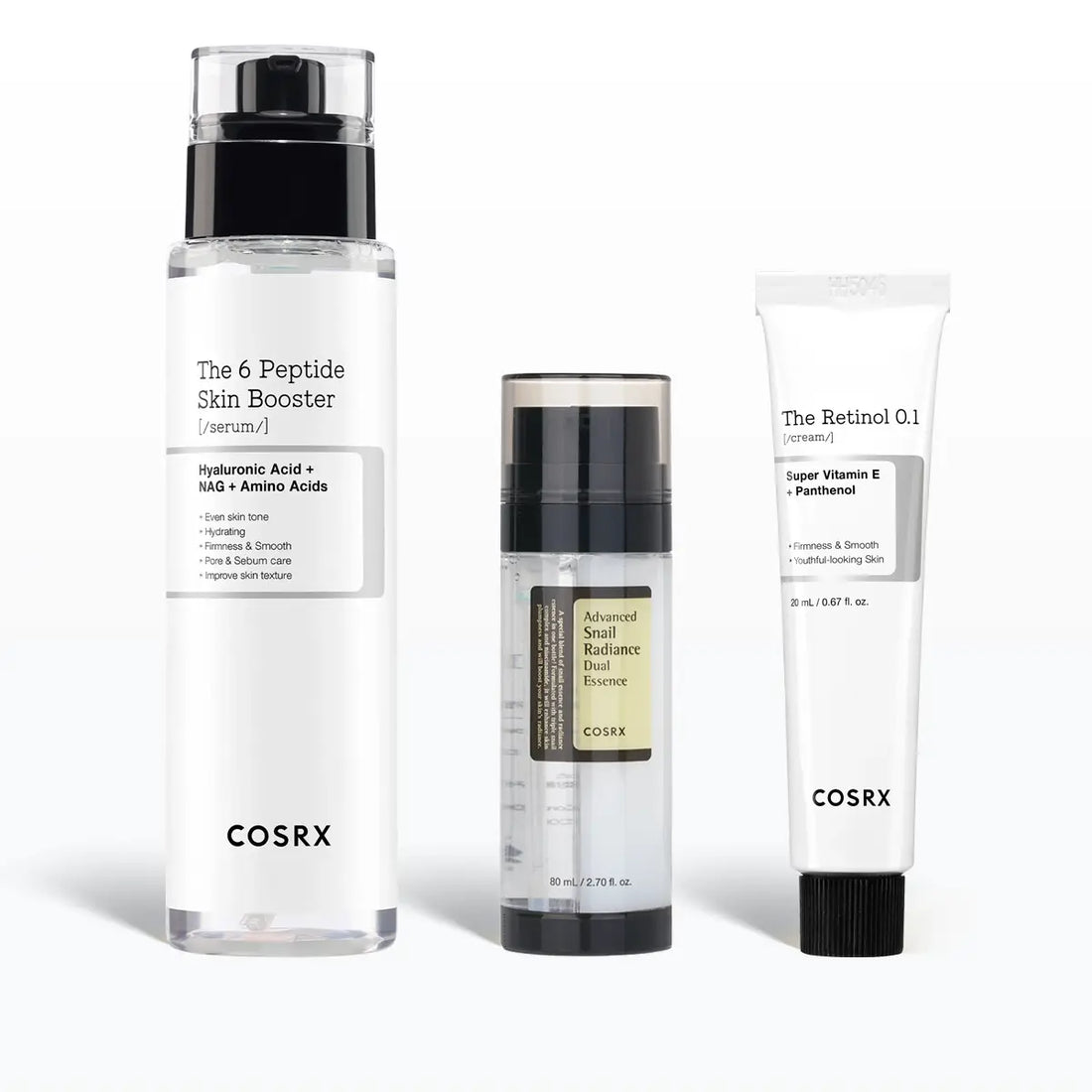 Three COSRX skincare products Wrinkle Care.