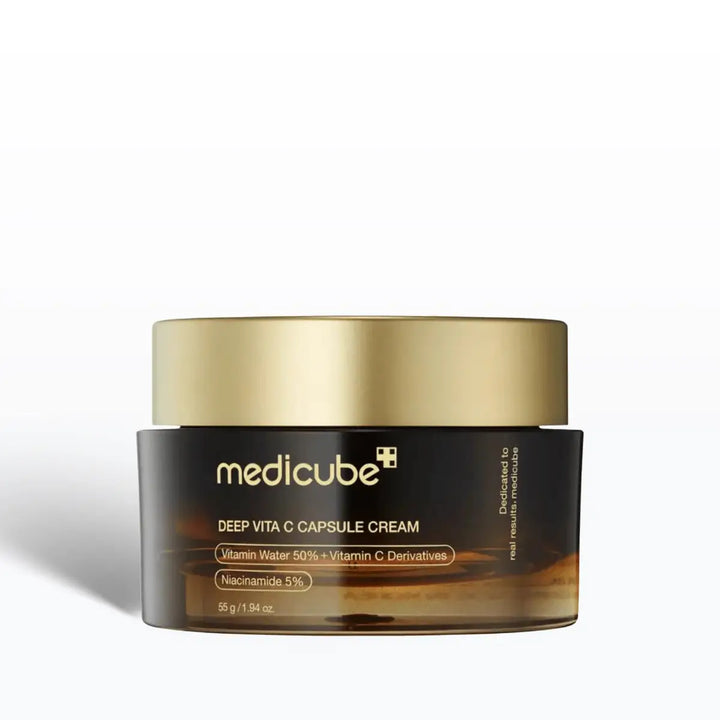 Medicube Deep Vita C Capsule Cream jar on a white background