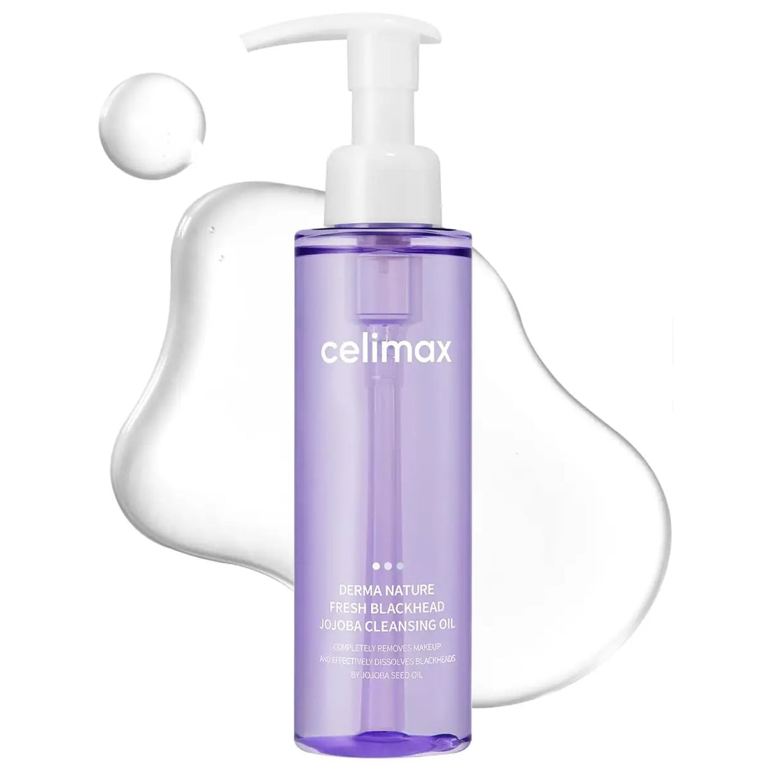 Cellimax cleansing oil bottle with pump on a white background
