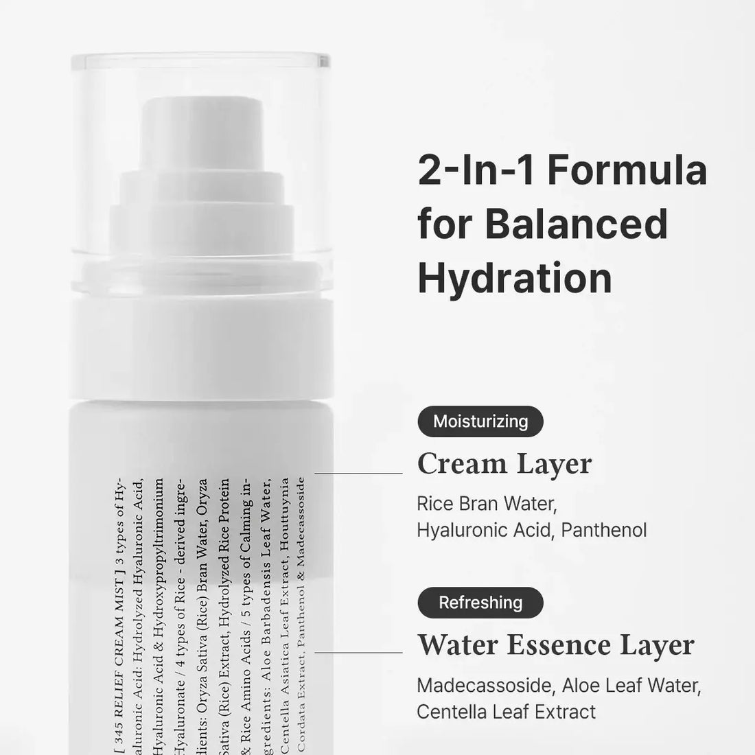 345 relief cream mist