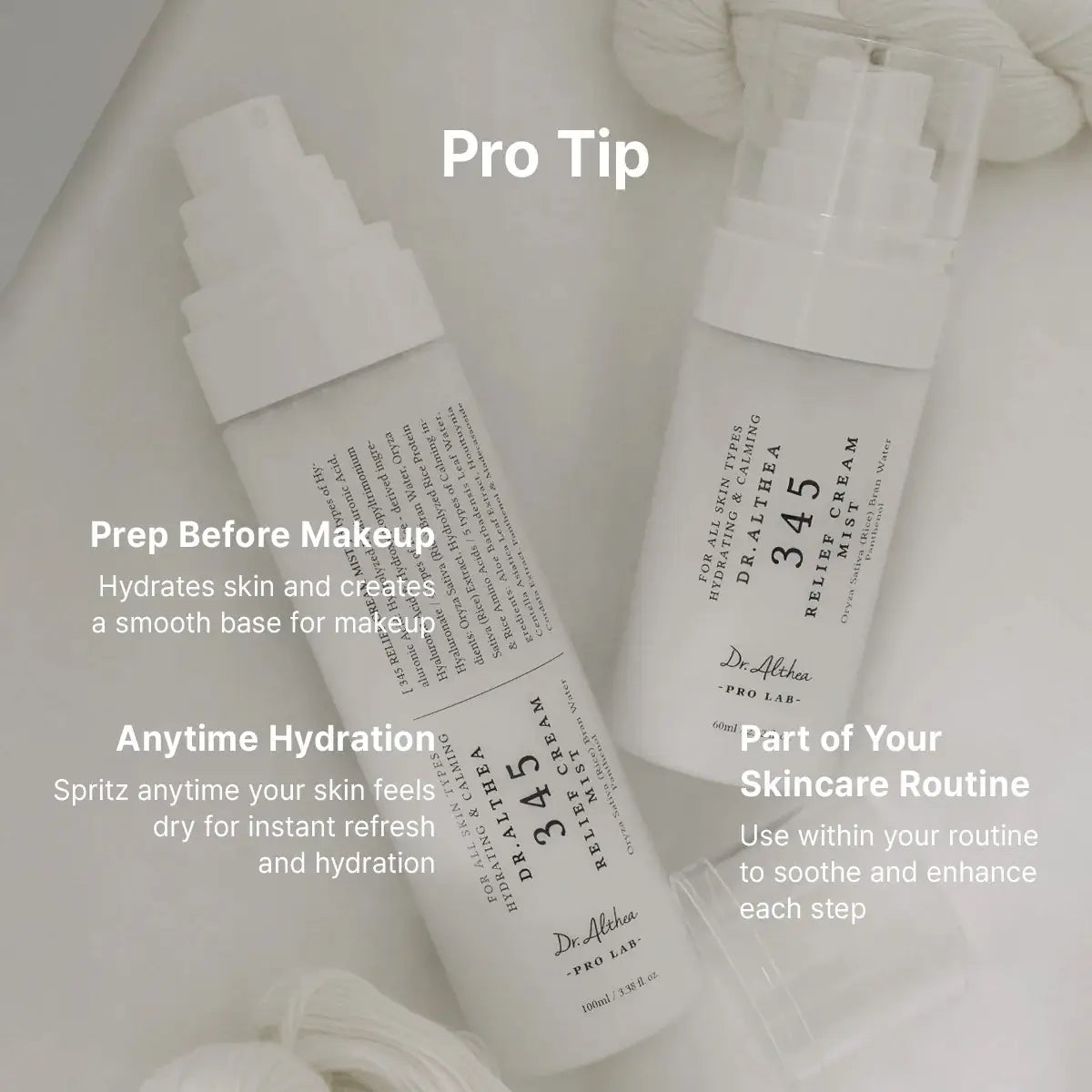 Pro tip for using 345 relief cream mist