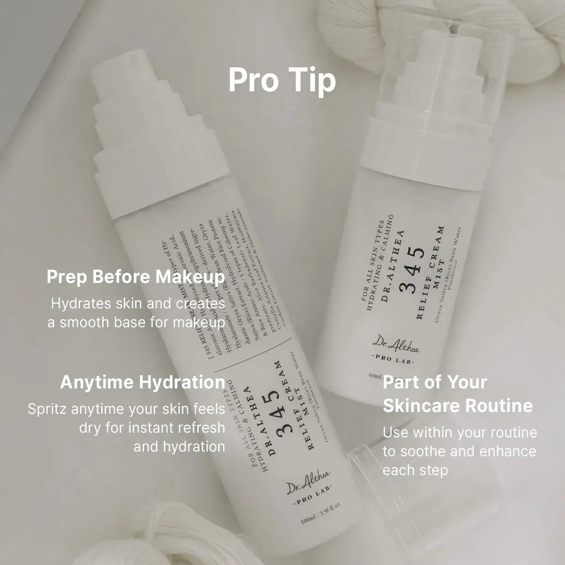 Pro tip for using 345 relief cream mist