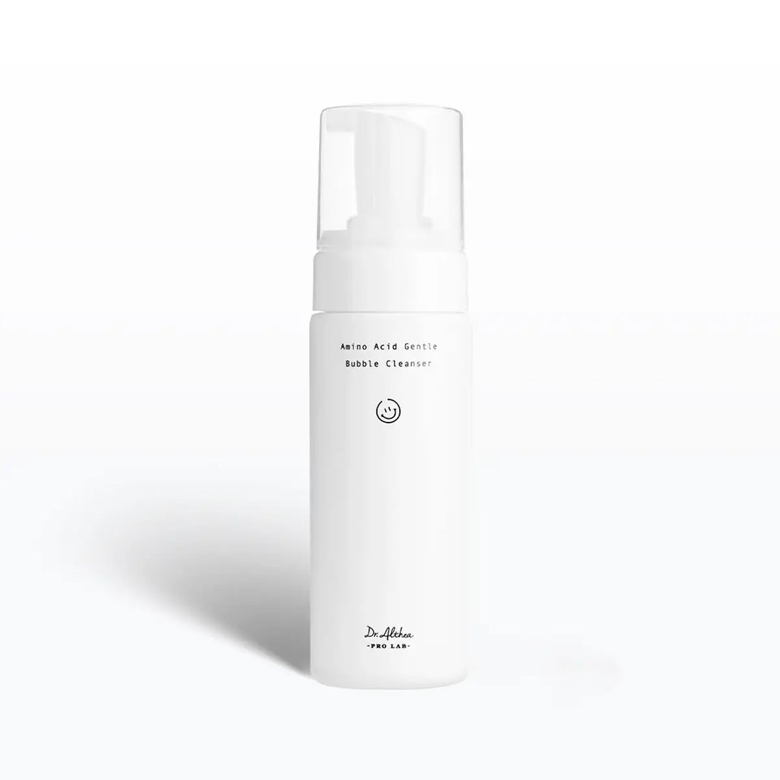 White bottle of Dr. Althea Amino Acid Gentle Bubble cleanser on a white background