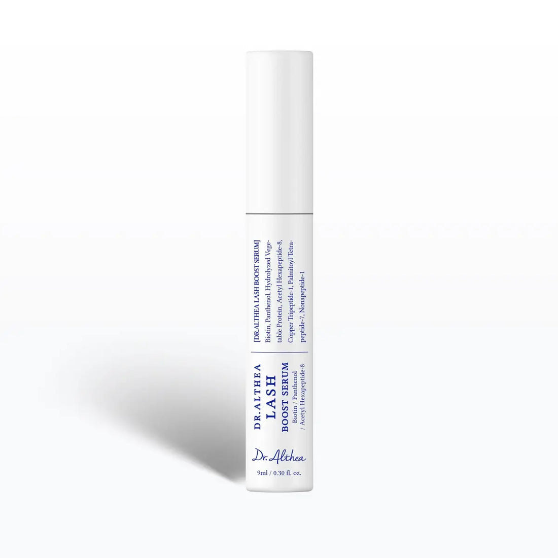 Dr. Althea Lash Boost Serum 9mL packaging displayed on a white background for lash enhancement.