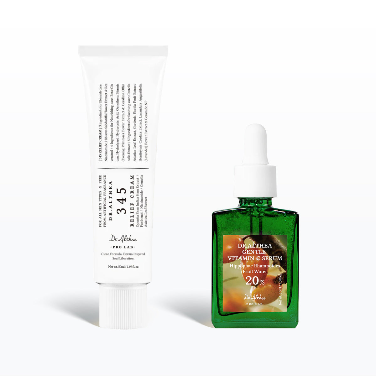 Dr. Althea 345 Relief Cream & Gentle Vitamin C Serum