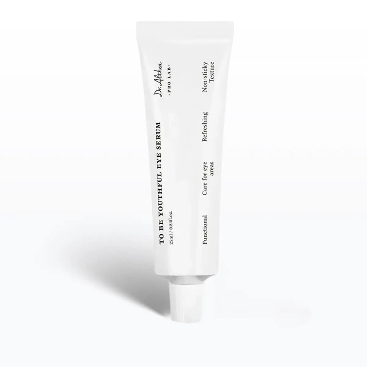 White eye serum tube on a white background