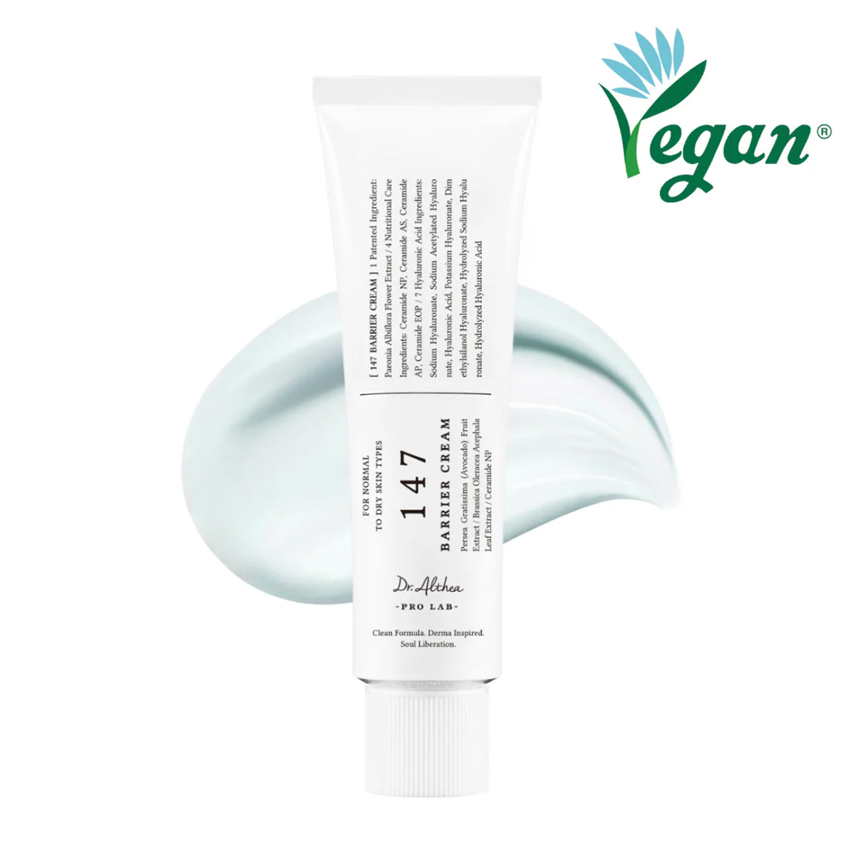 Dr. Althea 147 Barrier Cream – Korean skincare barrier repair cream for sensitive, dry, and irritated skin with Centella and Ceramides. Front2