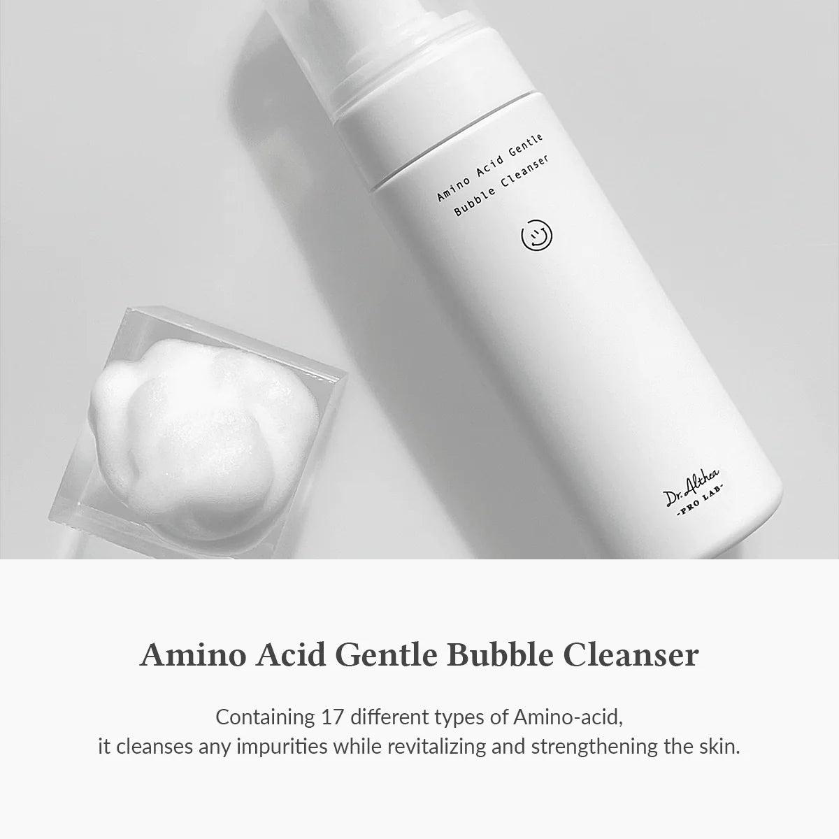 Dr. Althea Amino Acid Gentle Bubble Cleanser – Korean skincare gentle foaming cleanser for sensitive skin with soothing botanical extracts. Ingredients 1