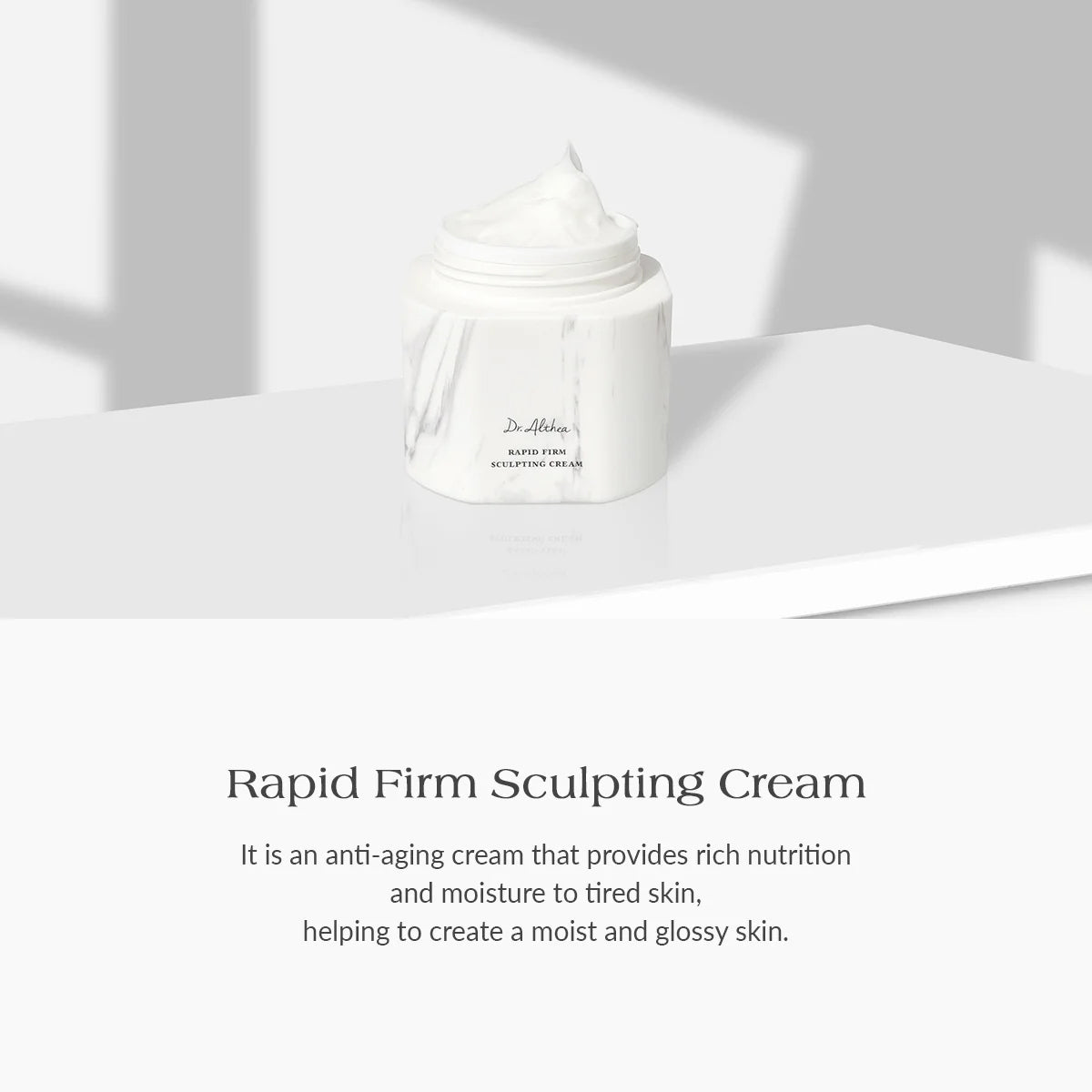 Dr. Althea Rapid Firm Sculpting Cream – Korean Skincare moisturizer for anti-aging, firming, and skin elasticity improvement. Feature