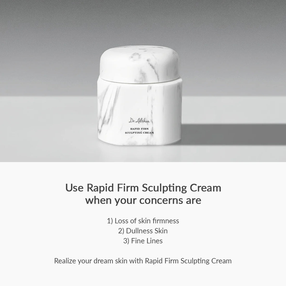 Dr. Althea Rapid Firm Sculpting Cream – Korean Skincare moisturizer for anti-aging, firming, and skin elasticity improvement. Usage