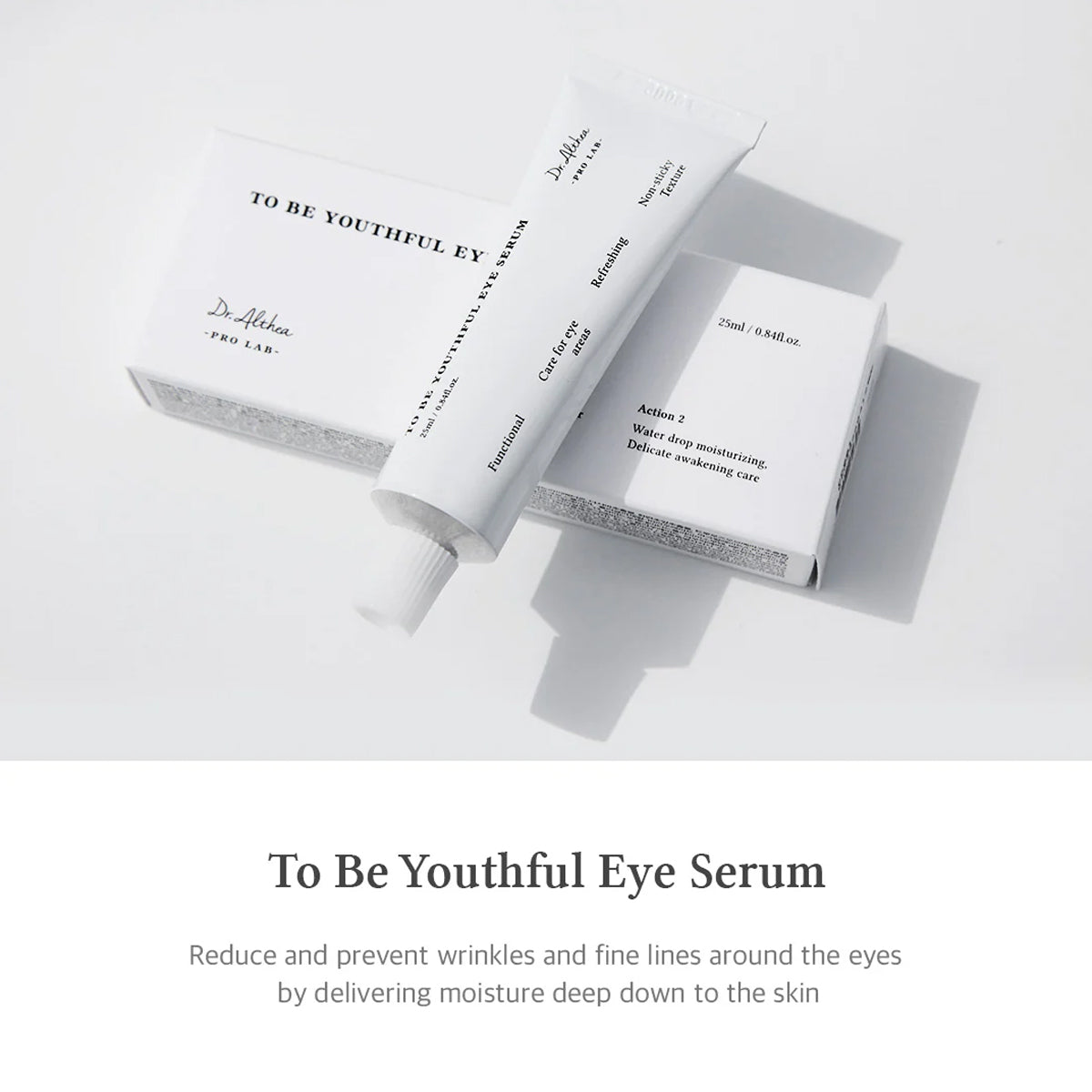 Dr. Althea To Be Youthful Eye Serum – Korean skincare eye treatment with peptides, hyaluronic acid, and adenosine for anti-aging and hydration. Feature