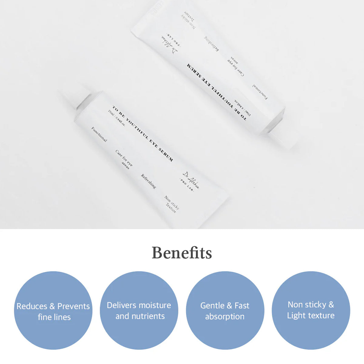 Dr. Althea To Be Youthful Eye Serum – Korean skincare eye treatment with peptides, hyaluronic acid, and adenosine for anti-aging and hydration. Benefits