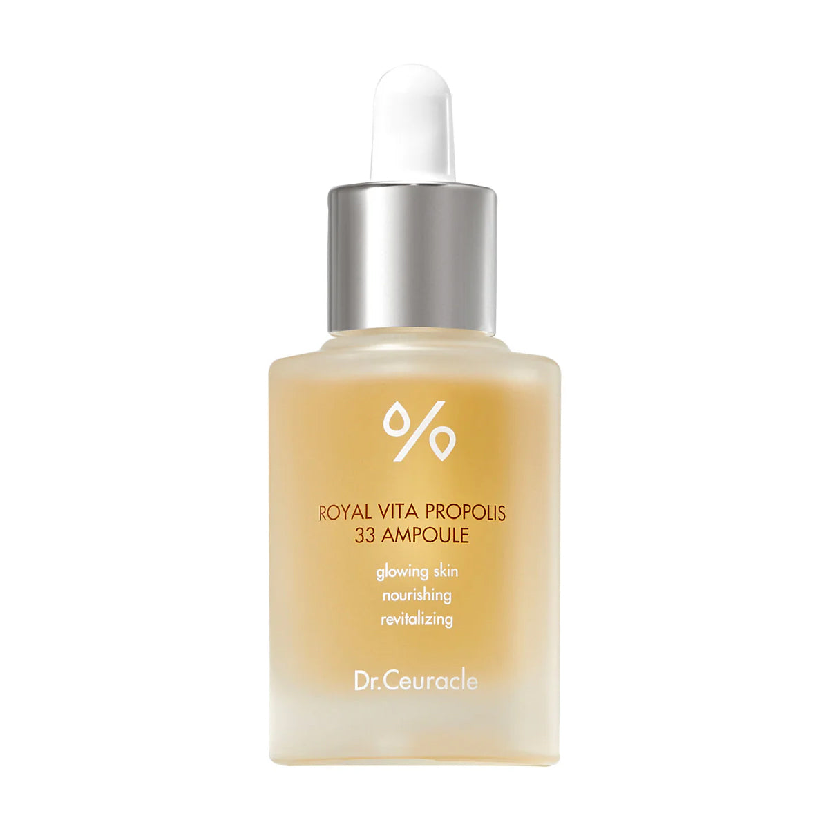 Dr. Ceuracle Royal Vita Propolis 33 Ampoule bottle with dropper on a white background
