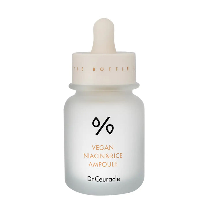 Dr. Ceuracle vegan niacin and rice ampoule bottle on a white background