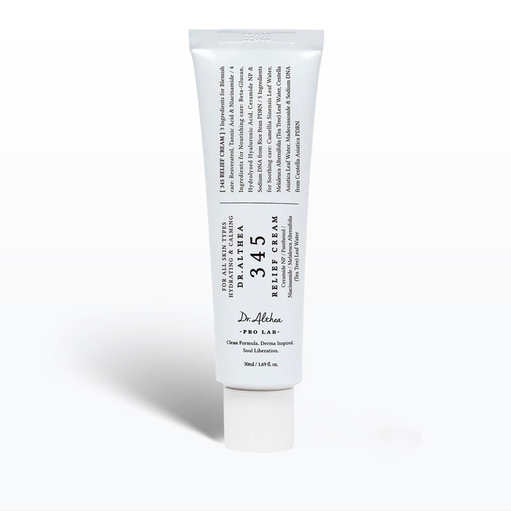 Tube of Dr. Althea 345 Relief Cream on a white background