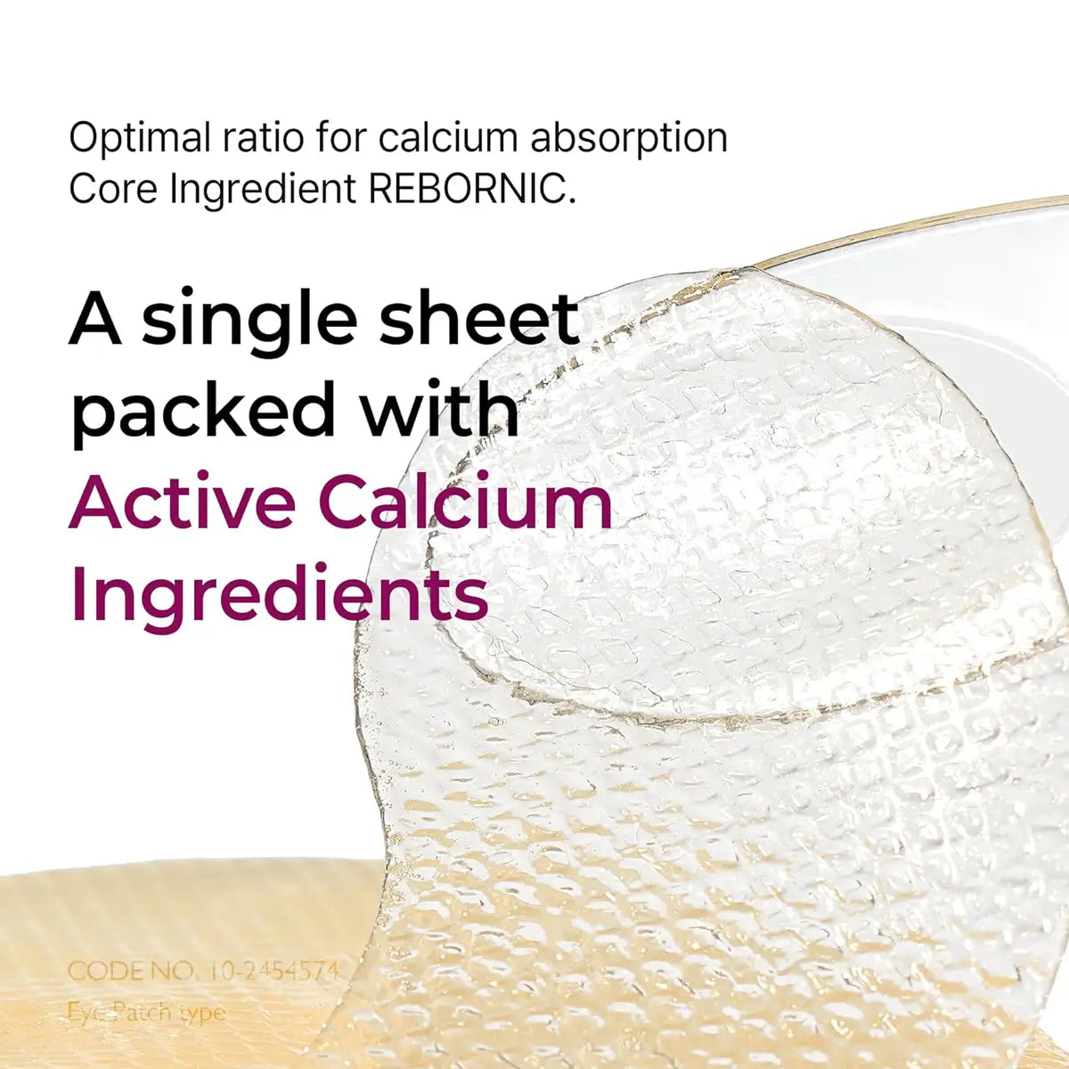 Sheet with text about calcium absorption and active calcium ingredients on a white background