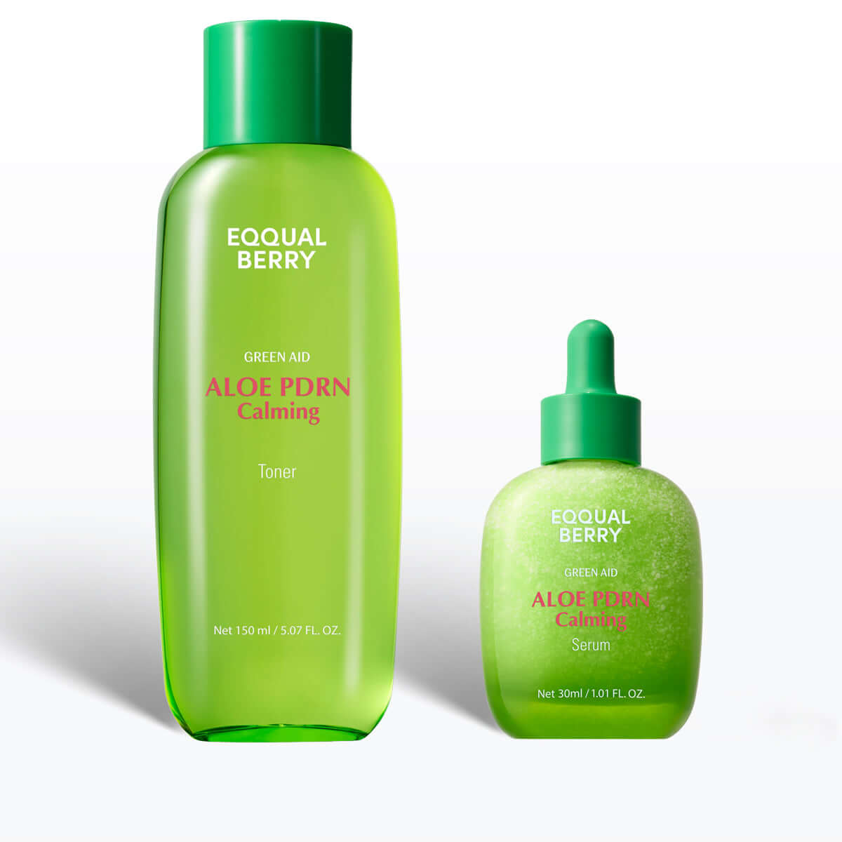 Eqqualberry Aloe PDRN Calming Bundle with toner and serum for sensitive skin