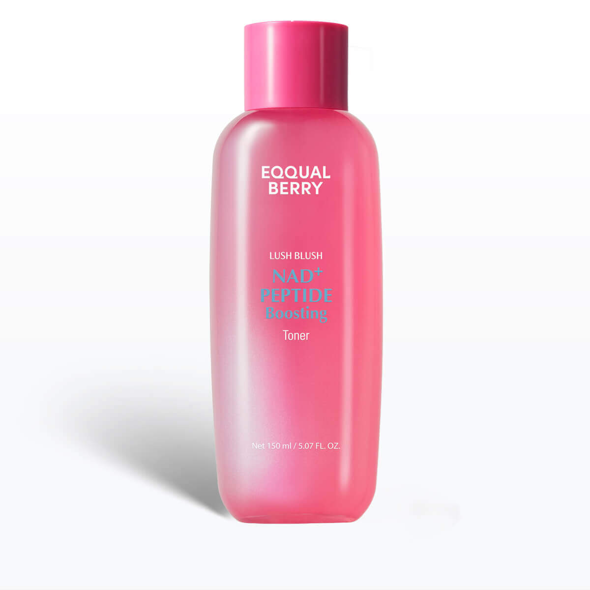 Eqqualberry NAD+ Peptide Boosting Toner 150mL bottle in pink for energizing and hydrating skin