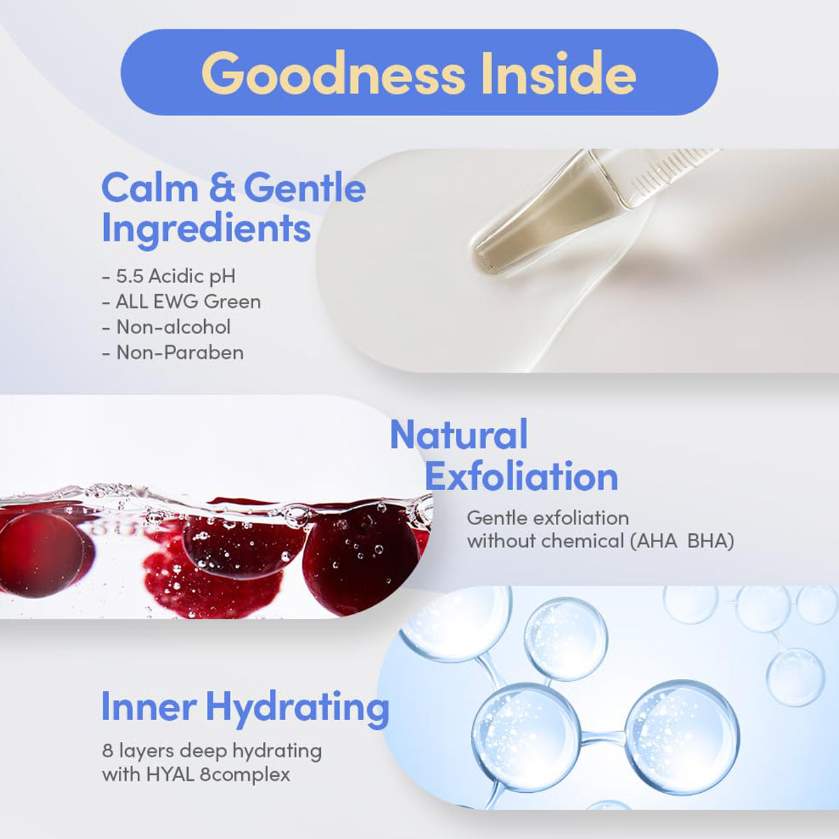 EQQUALBERRY Swimming Pool Toner – Korean hydrating toner for dry, tired, and dehydrated skin. Feature1