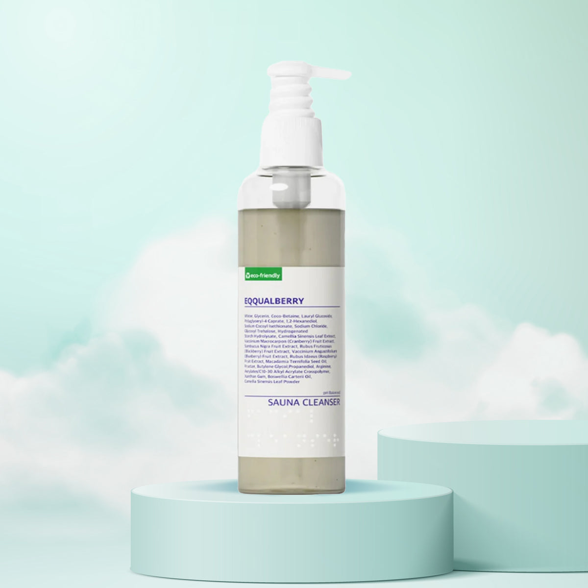 EQQUALBERRY pH-Balanced Sauna Cleanser – Gentle Korean face wash for dry, sensitive skin. Front