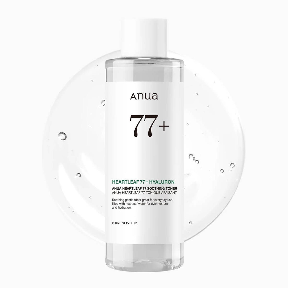 Anua 77+ skincare product on a white background