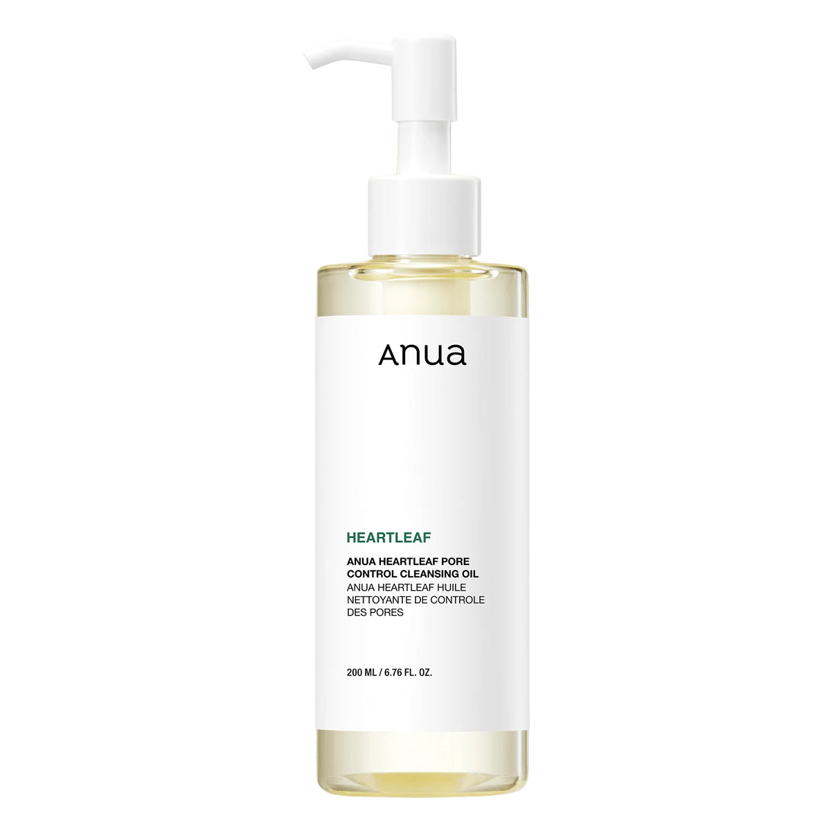 Anua Heartleaf pore controlling nourishing oil bottle on a white background