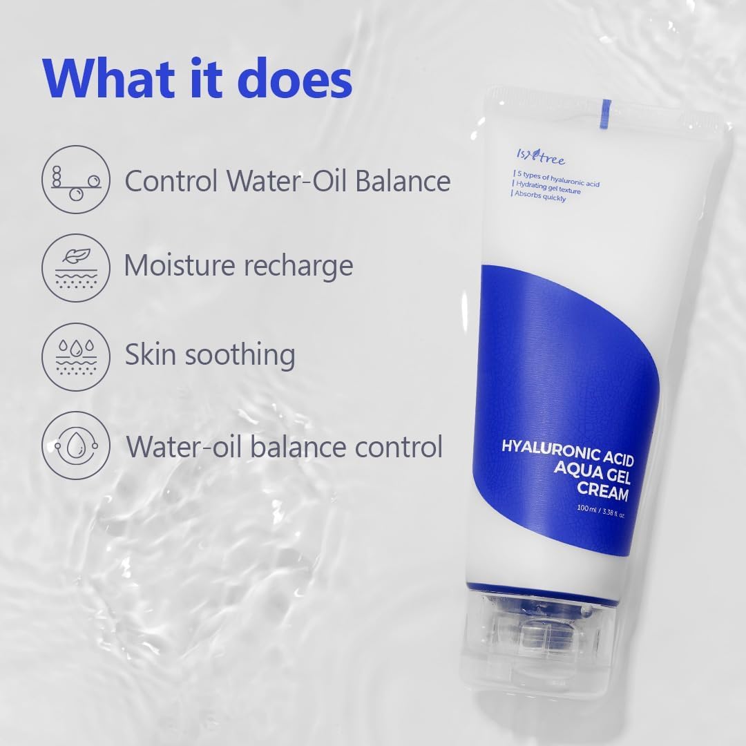 Isntree Hyaluronic Acid Aqua Gel Cream – Lightweight Korean moisturizer with 5 types of hyaluronic acid | Perfect for oily and dehydrated skin | Shop in Dubai at Mirae Beauty Hub UAE. Usage
