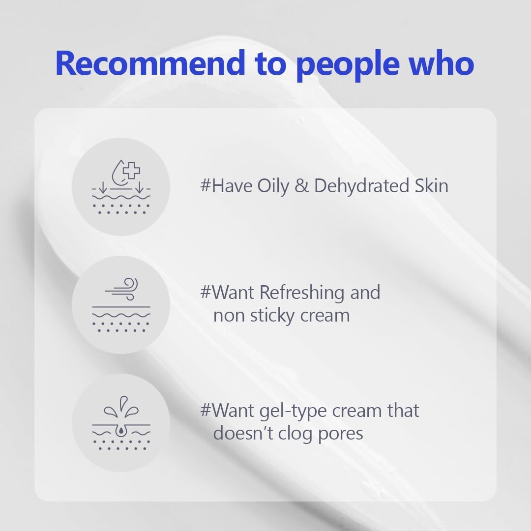 Isntree Hyaluronic Acid Aqua Gel Cream – Lightweight Korean moisturizer with 5 types of hyaluronic acid | Perfect for oily and dehydrated skin | Shop in Dubai at Mirae Beauty Hub UAE. Recommended for