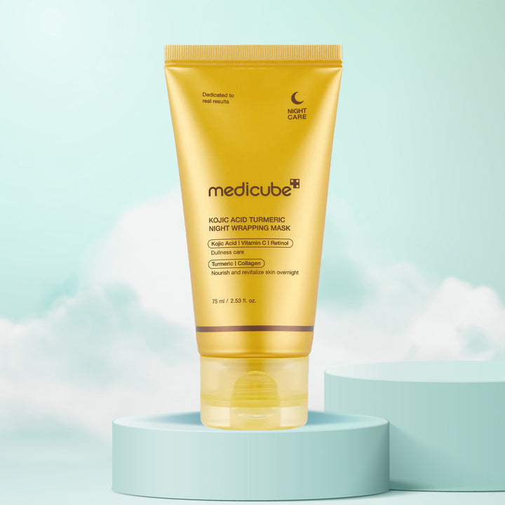 Medicube Kojic Acid Turmeric Night Wrapping Mask 75ml | Korean sleeping pack for brightening and pigmentation. Front