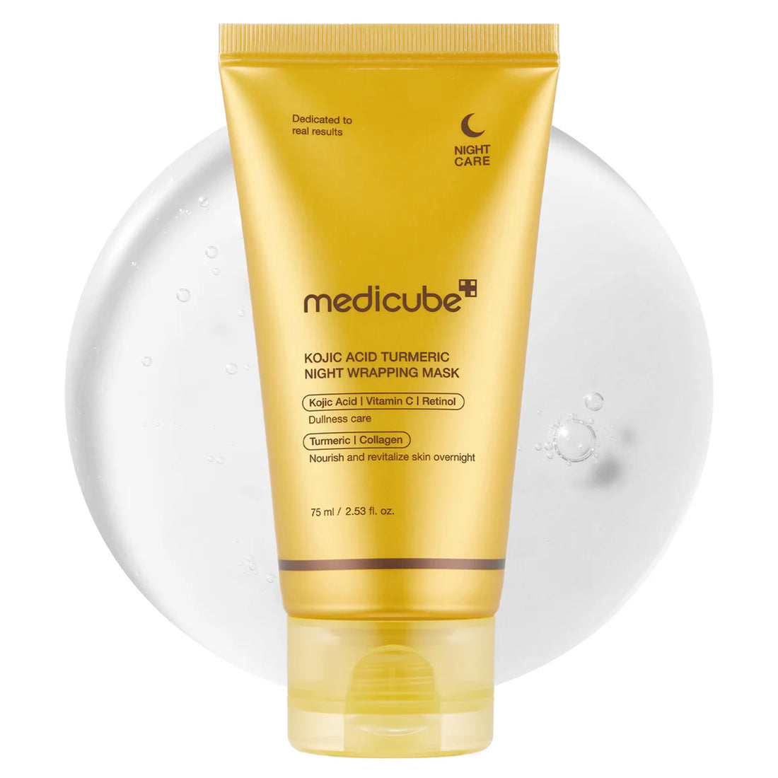 Medicube Kojic Acid Turmeric Night Wrapping Mask tube on a white background