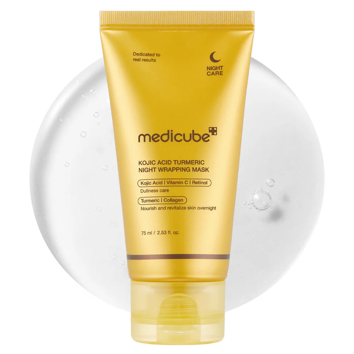 Medicube Kojic Acid Turmeric Night Wrapping Mask tube on a white background