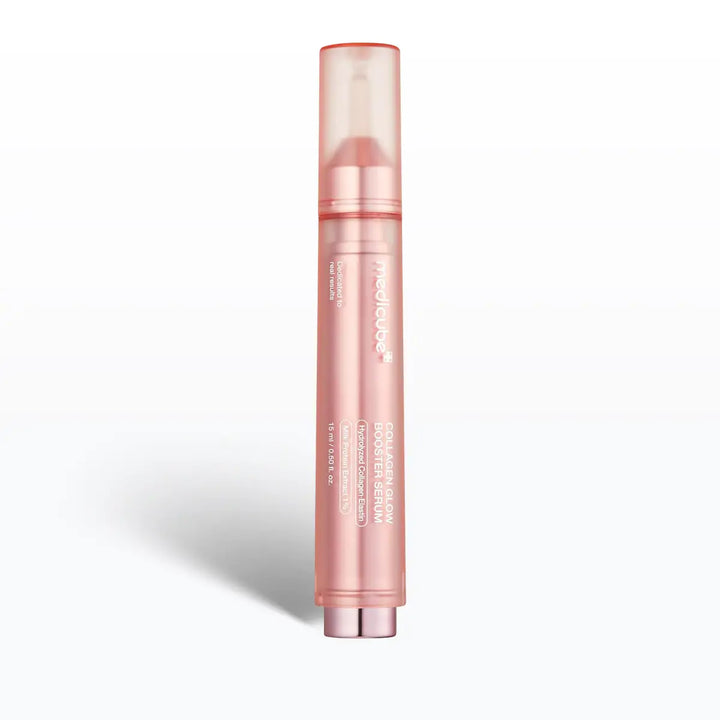 Medicube Collagen Glow Booster Serum bottle on a white background
