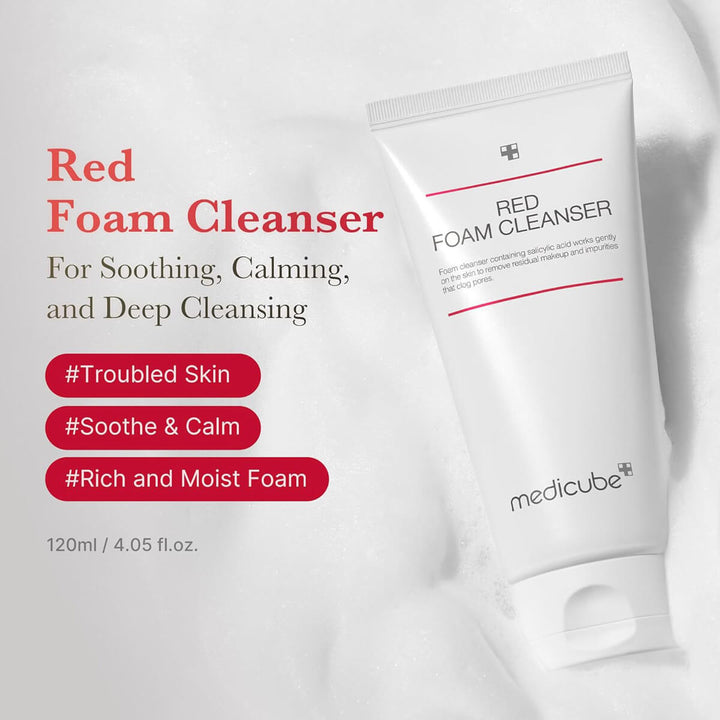 Medicube Red Foam Cleanser packaging on a white background
