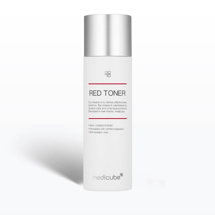 Medicube Red Toner bottle on a white background