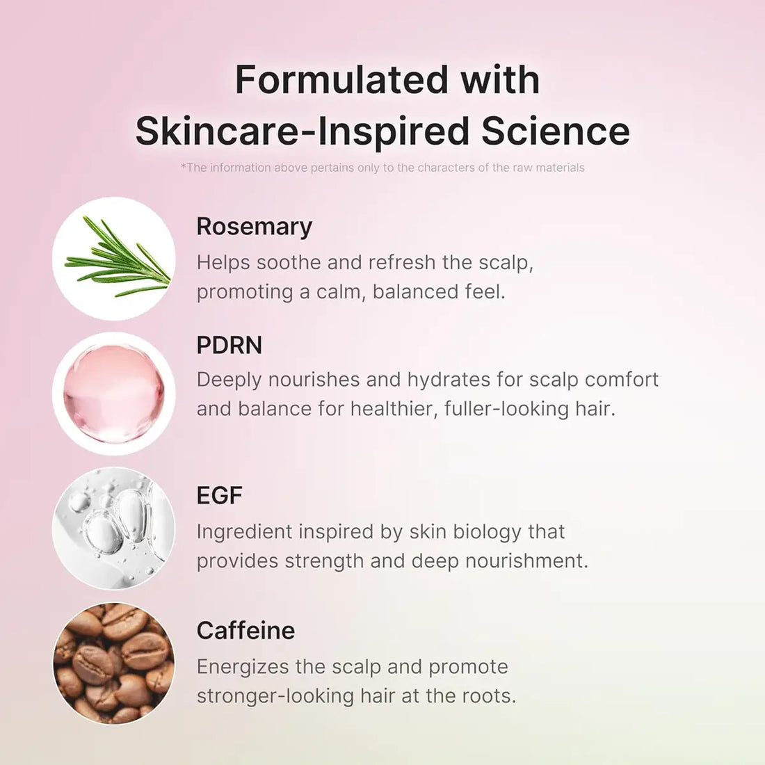 Skincare-inspired hair care product ingredients on a pink background