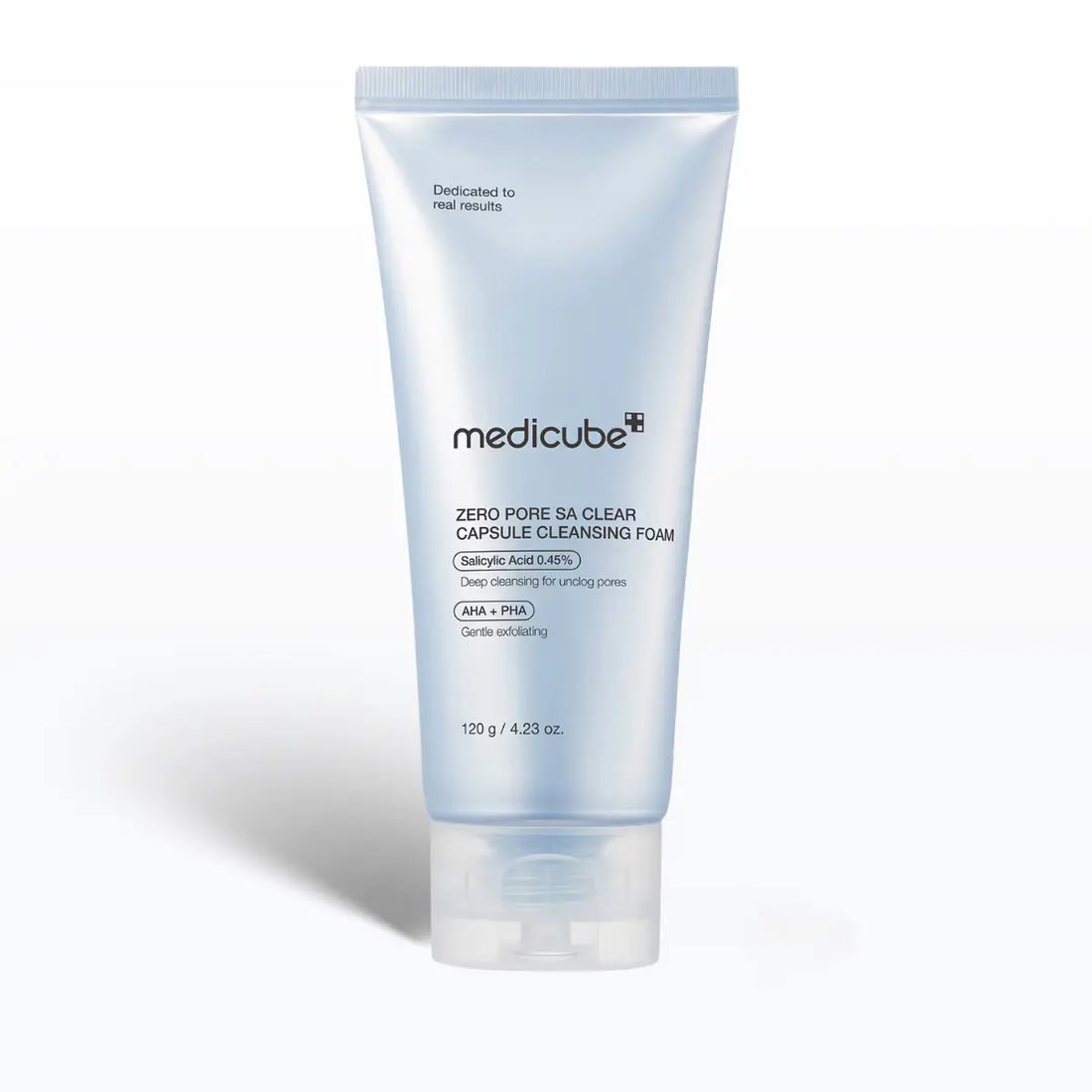 Medicube Zero Pore SA Clear Capsule Cleansing Foam tube on a white background