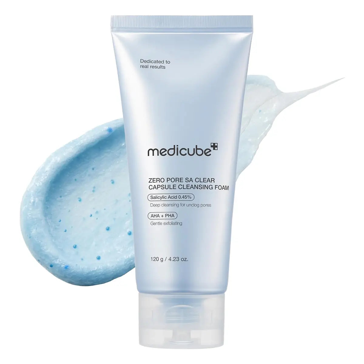 Medicube Zero Pore SA Clear Capsule Cleansing Foam on a white background