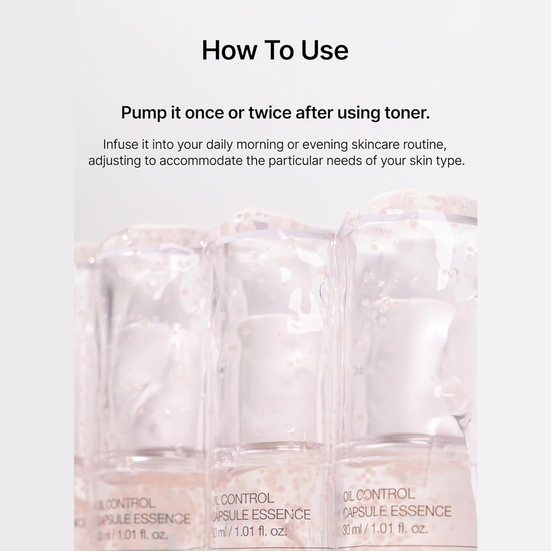 Skincare product packaging with text on how to use it