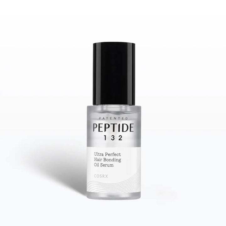Cosrx PEPTIDE-132 Ultra Perfect Hair Bonding Oil Serum bottle on a white background