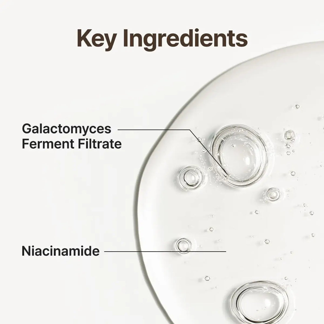 Key ingredients for Purito Galacto Niacin 97 Power Essence 60mL: Galactomyces Ferment Filtrate and Niacinamide.