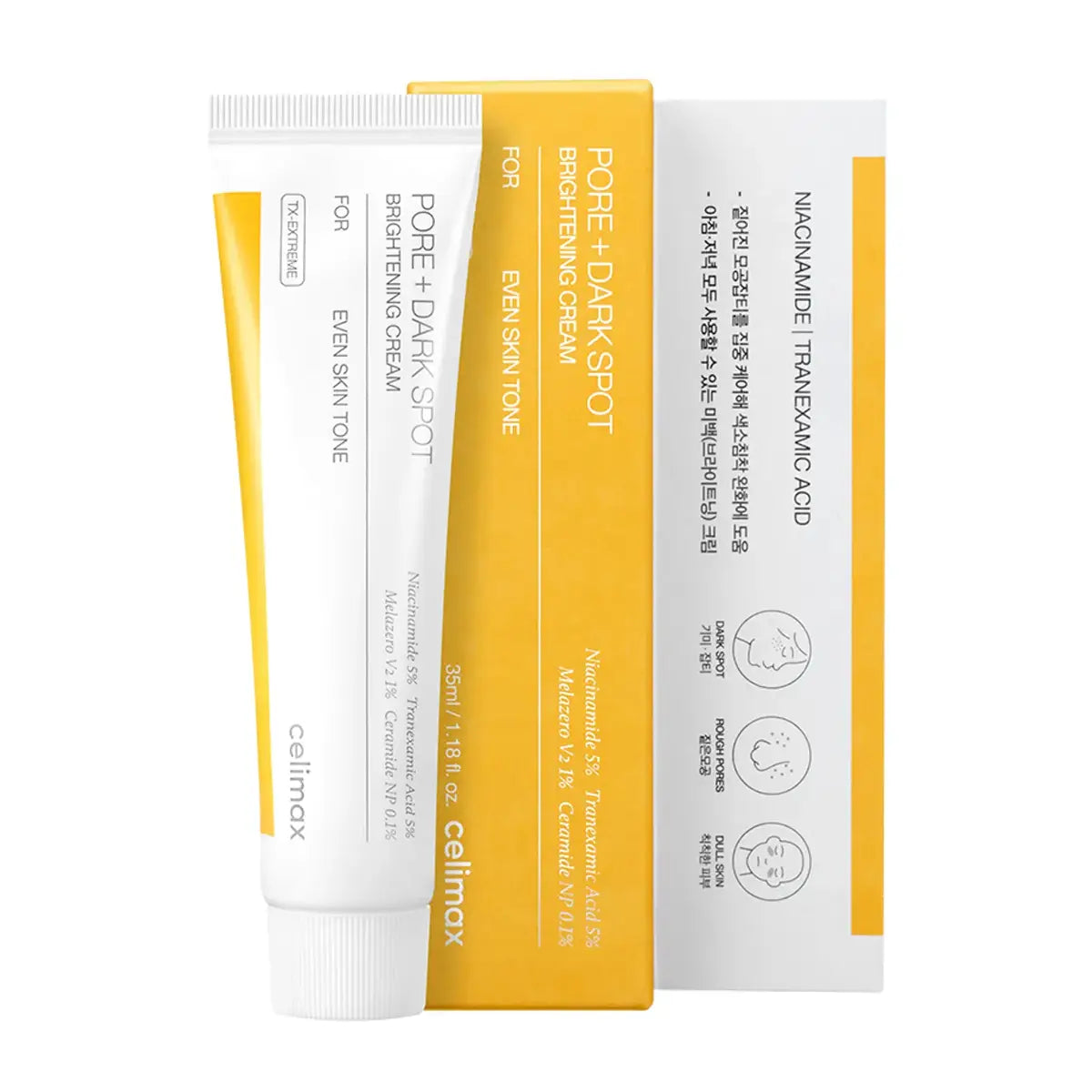 Cellmax Pore + Dark Spot Brightening Cream packaging on a white background