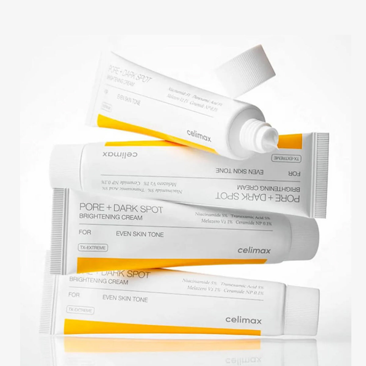 Celimax Pore+Dark Spot Brightening Cream 35mL – Korean skincare cream for dark spots, pigmentation, and pore care. Still Life 3