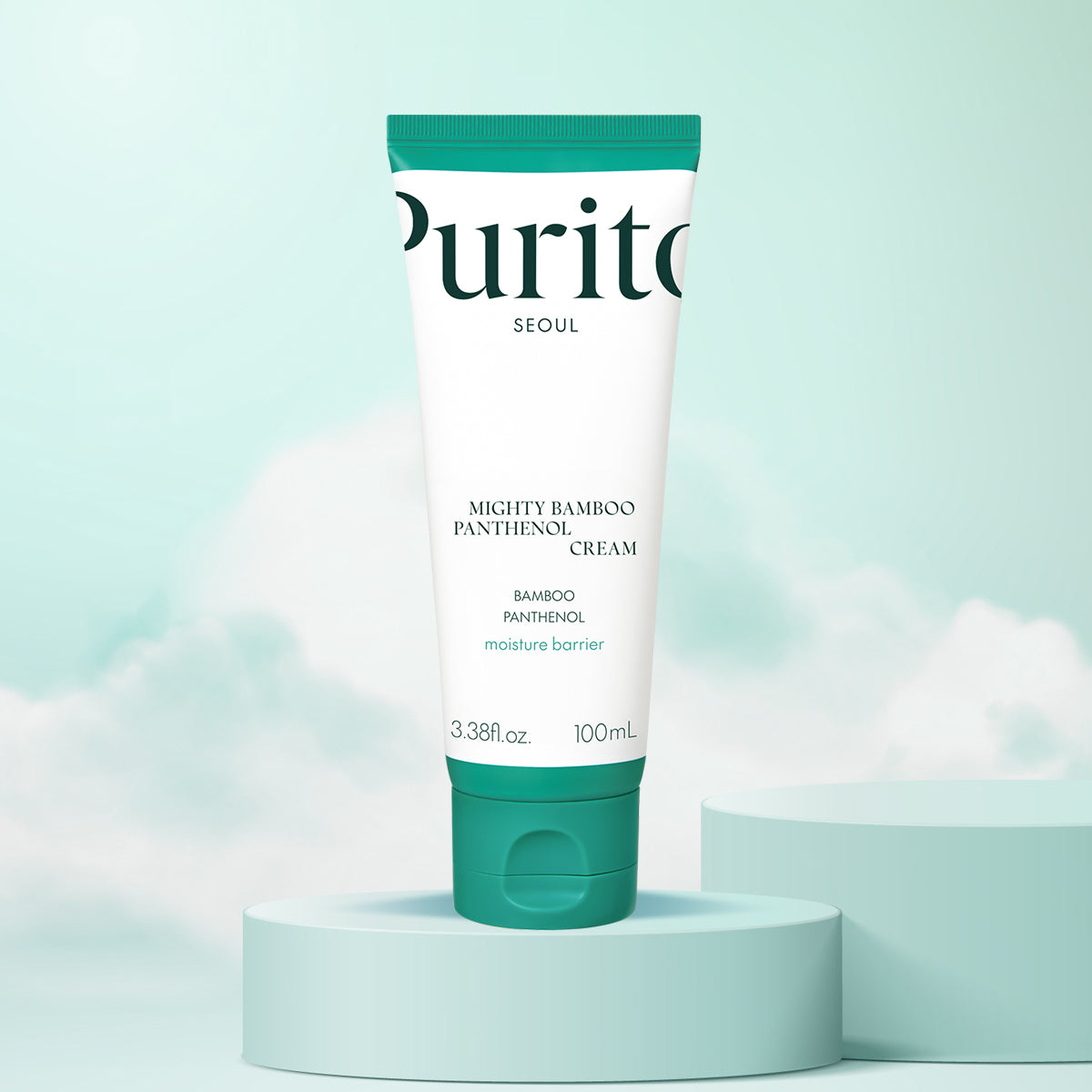 Purito Mighty Bamboo Panthenol Cream - Korean hydrating barrier repair cream with bamboo water & panthenol, available in Dubai UAE.