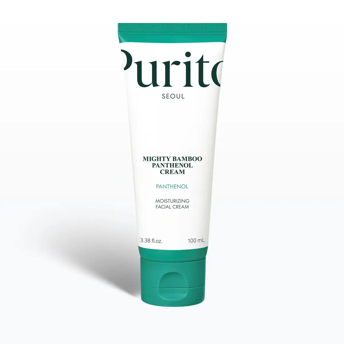 Tube of Purito Mighty Bamboo Panthenol Cream on a white background