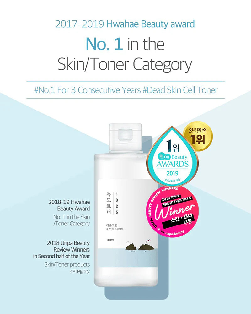Round Lab 1025 Dokdo Toner 200ml hydrating and soothing Korean toner for sensitive skin