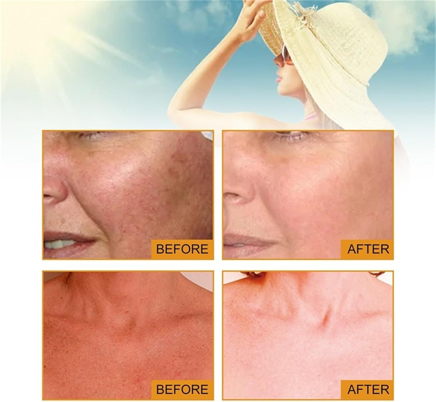 Round Lab Birch Juice Sun Cream SPF50+ – Korean skincare 50ml, Before & After 2