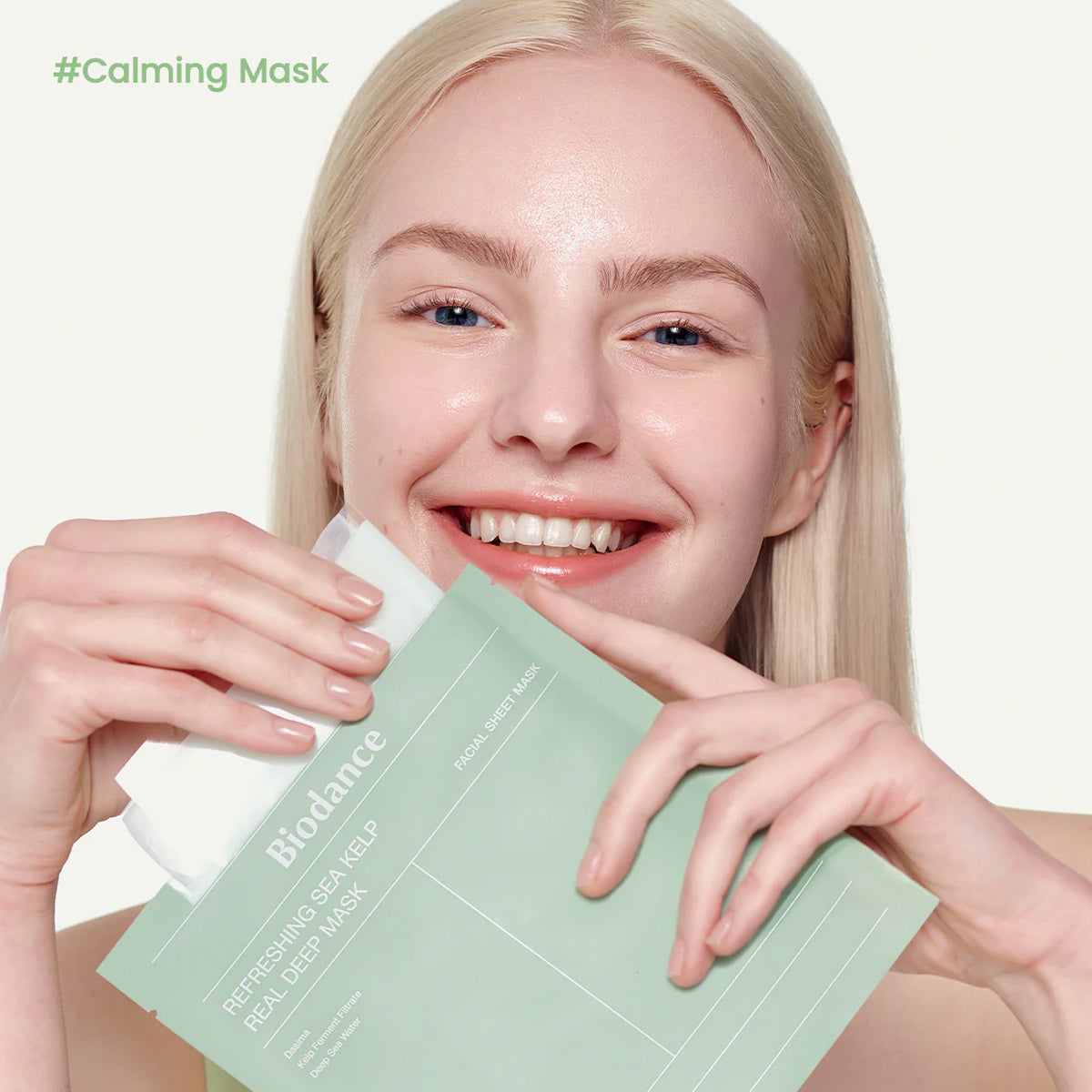 Biodance Refreshing Sea Kelp Real Deep Mask – Korean Skincare Bio-Cellulose Sheet Mask with Sea Kelp for Oil Control and Hydration. Calming Mask